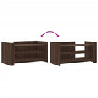 Tavolino Salotto Rovere Marrone 100x50x50 cm Legno Multistrato