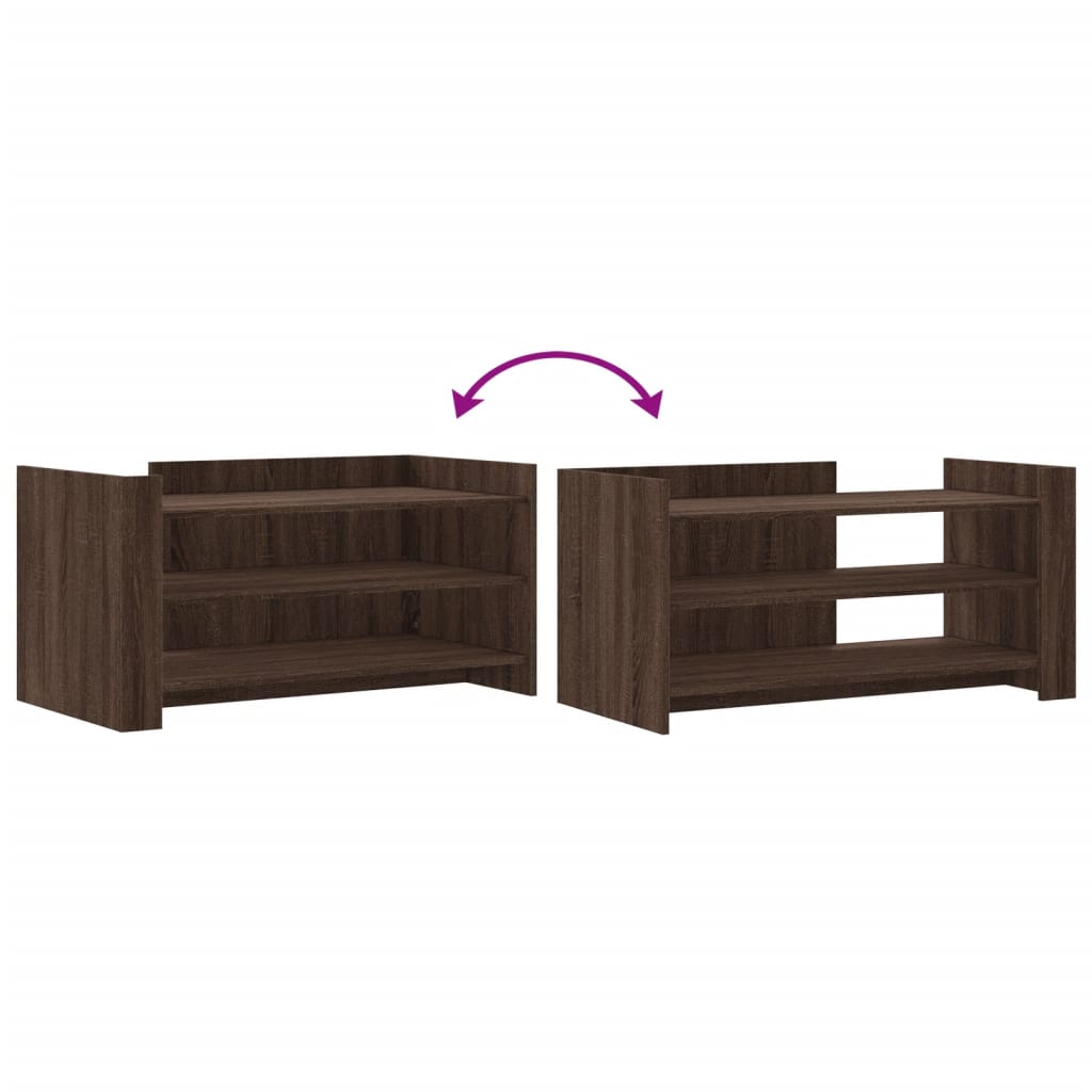 Tavolino Salotto Rovere Marrone 100x50x50 cm Legno Multistrato