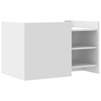 Tavolino da Salotto Bianco 80x50x50 cm in Legno Multistrato