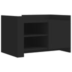 Tavolino da Salotto Nero 80x50x50 cm in Legno Multistrato
