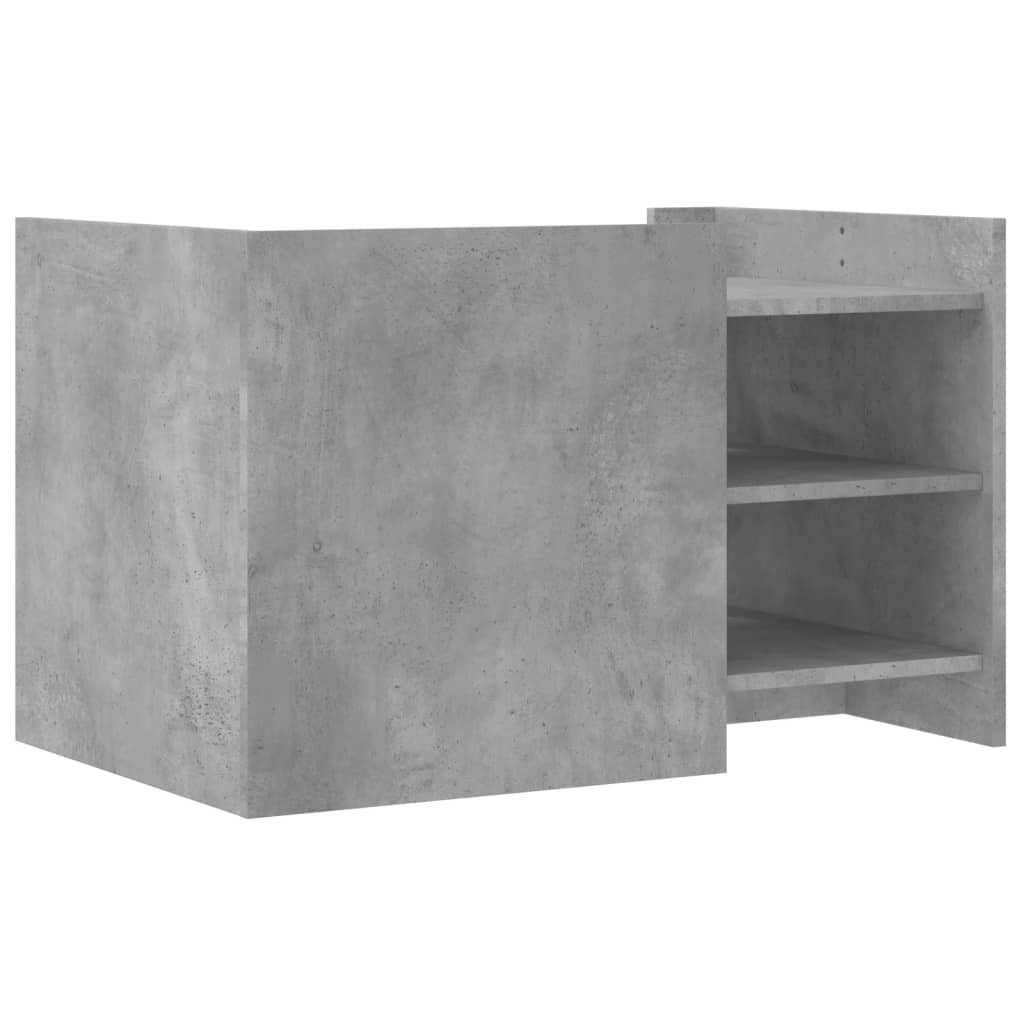 Tavolino Salotto Grigio Cemento 80x50x50 cm Legno Multistrato