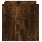 Tavolino da Salotto Rovere Fumo 80x50x50cm in Legno Multistrato