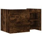 Tavolino da Salotto Rovere Fumo 80x50x50cm in Legno Multistrato