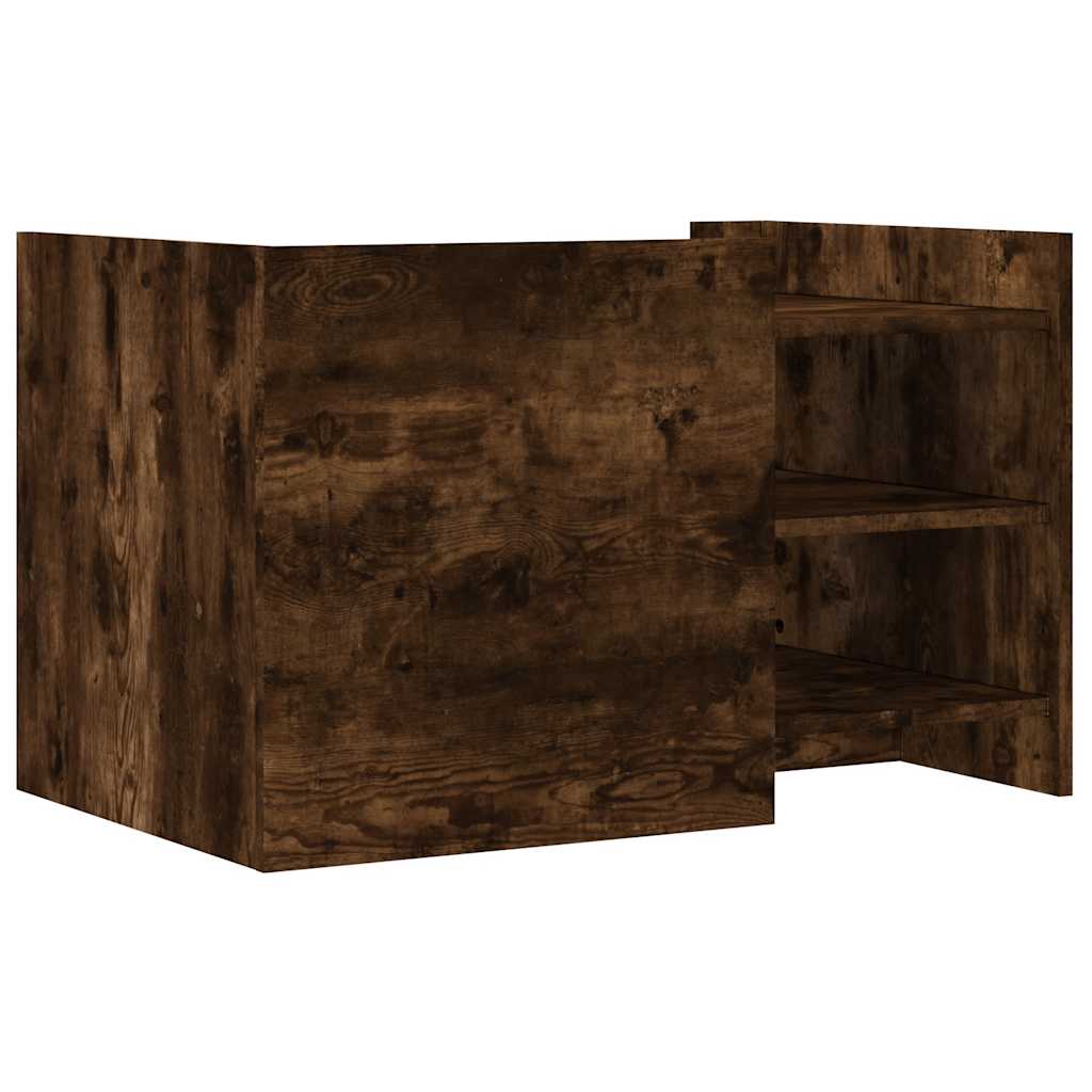 Tavolino da Salotto Rovere Fumo 80x50x50cm in Legno Multistrato
