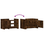 Tavolino da Salotto Rovere Fumo 80x50x50cm in Legno Multistrato