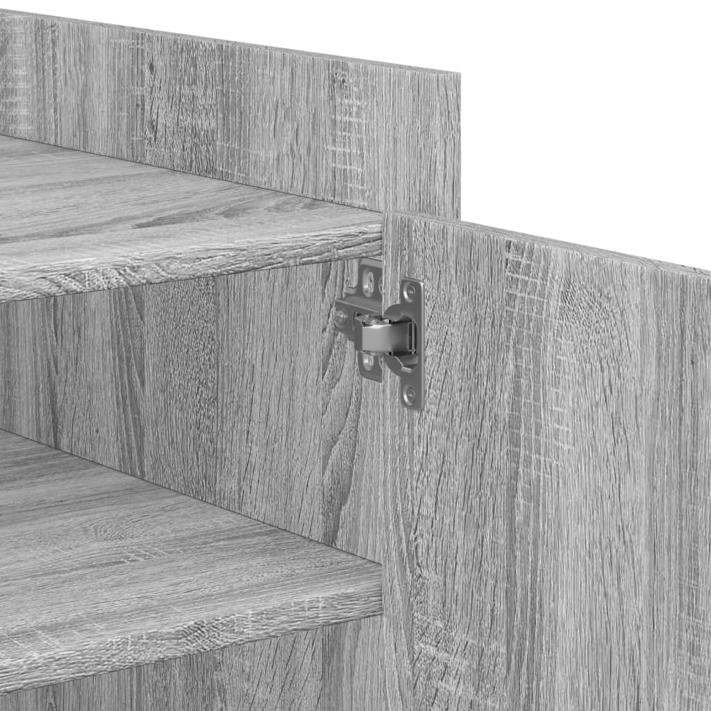 Tavolino Salotto Grigio Sonoma 80x50x50 cm Legno Multistrato