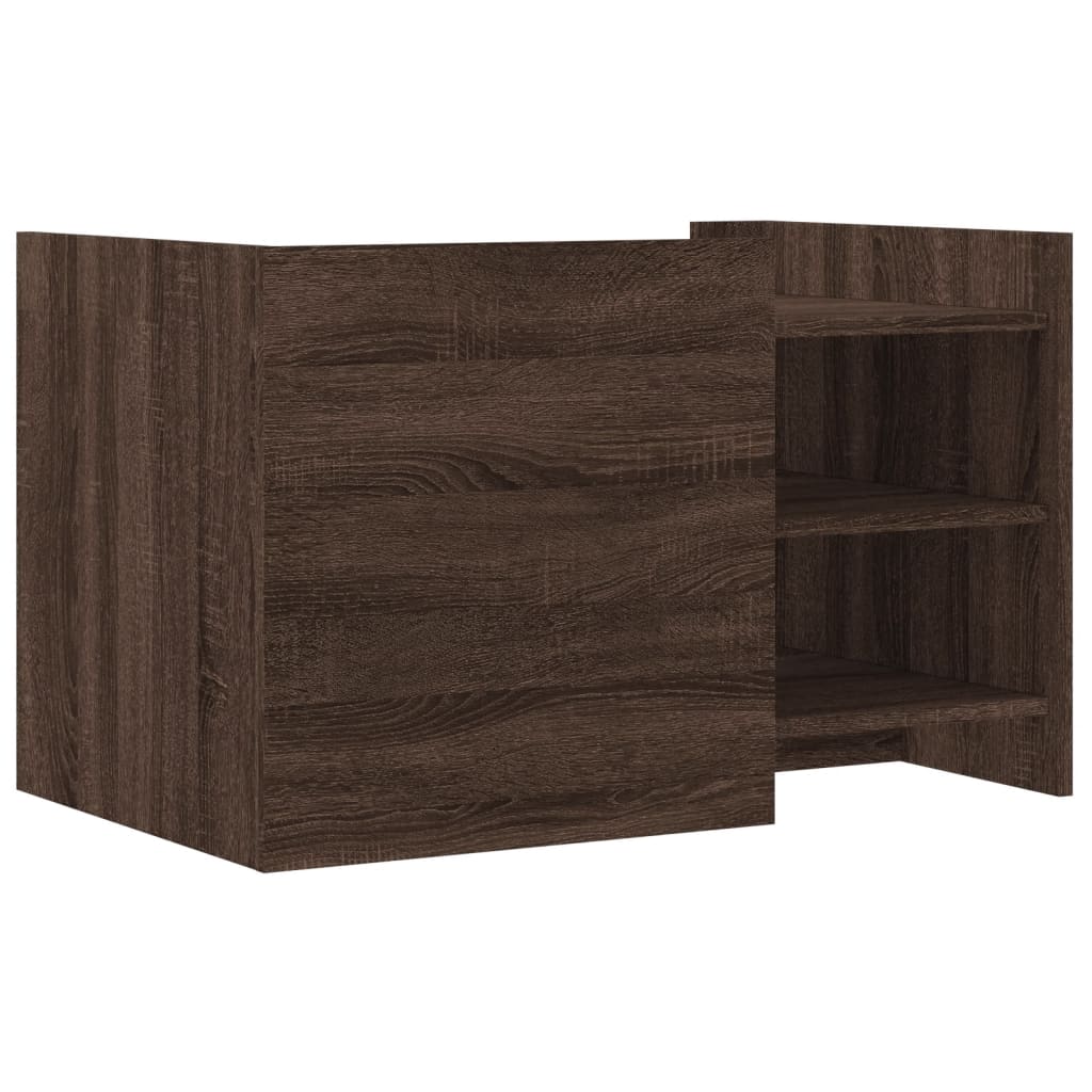Tavolino da Salotto Rovere Marrone 80x50x50cm Legno Multistrato