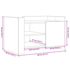 Tavolino da Salotto Rovere Marrone 80x50x50cm Legno Multistrato