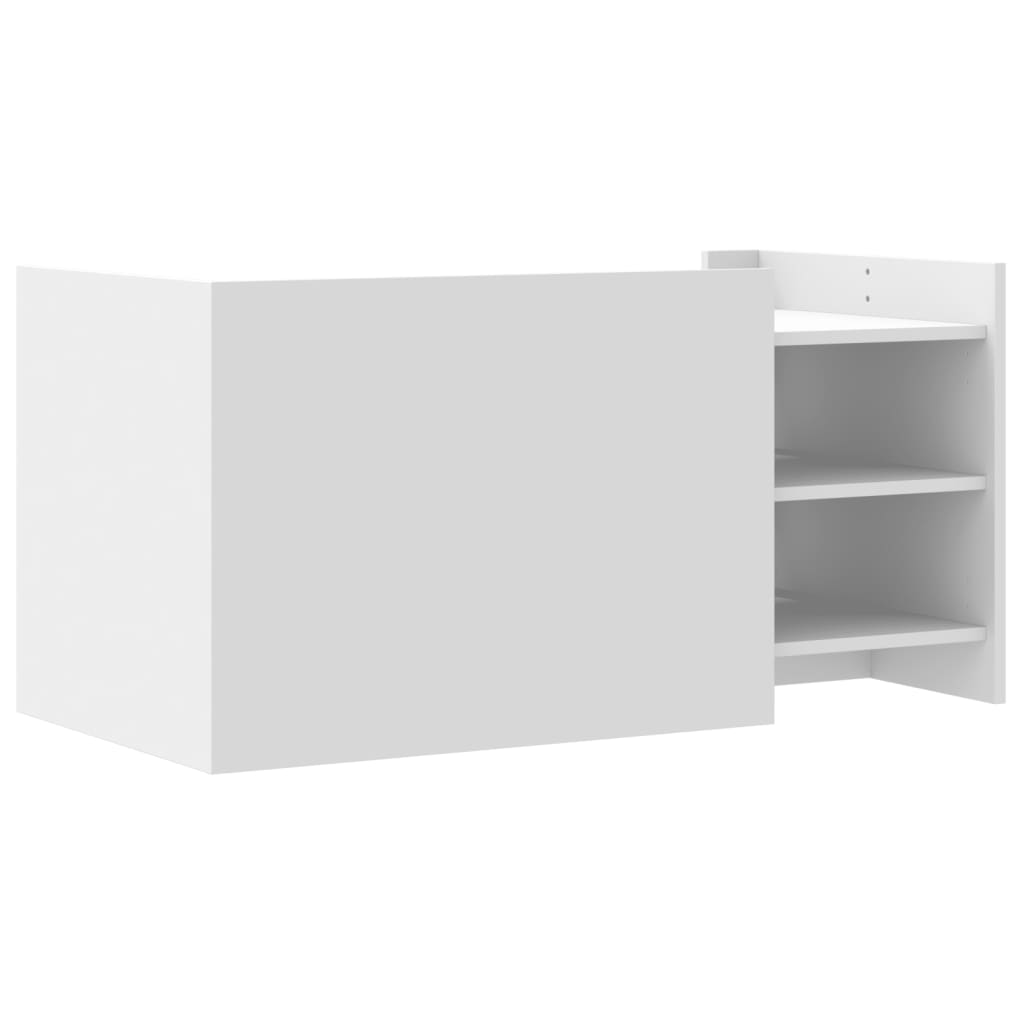 Tavolino da Salotto Bianco 100x50x50 cm in Legno Multistrato