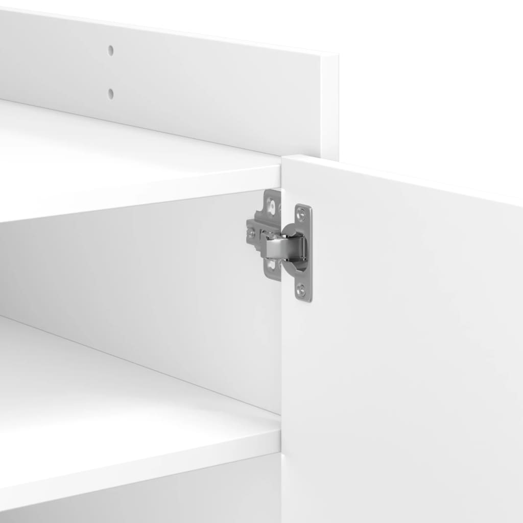 Tavolino da Salotto Bianco 100x50x50 cm in Legno Multistrato