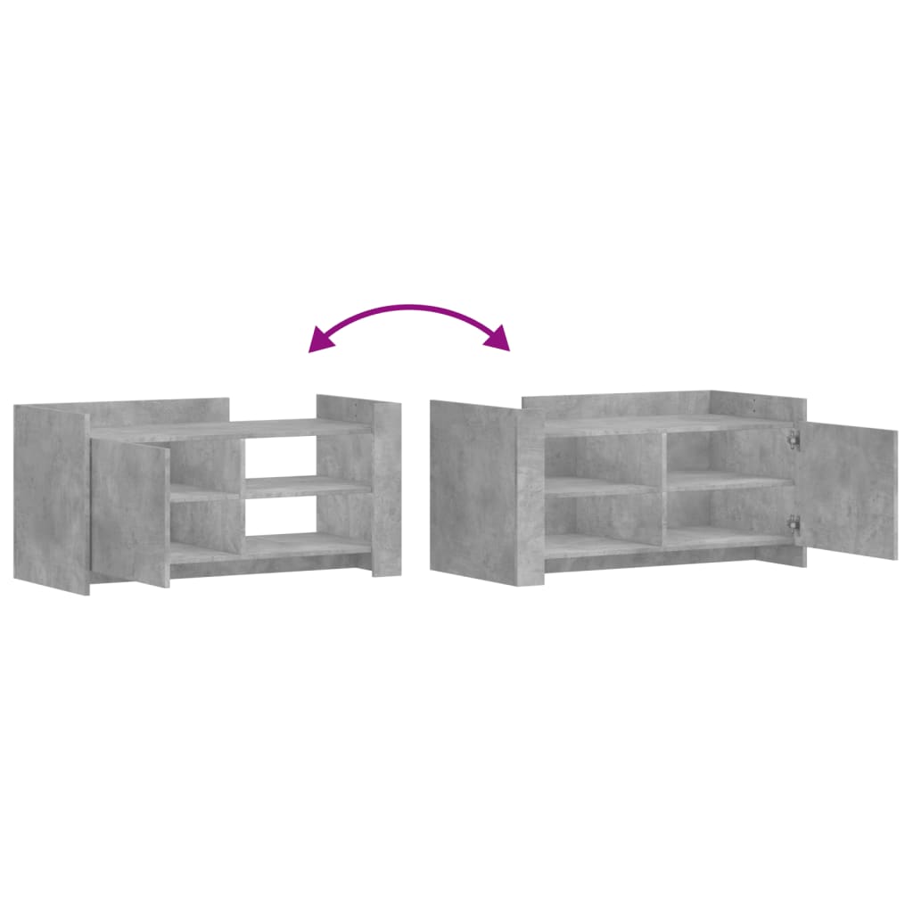Tavolino Salotto Grigio Cemento 100x50x50 cm Legno Multistrato