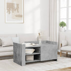 Tavolino Salotto Grigio Cemento 100x50x50 cm Legno Multistrato