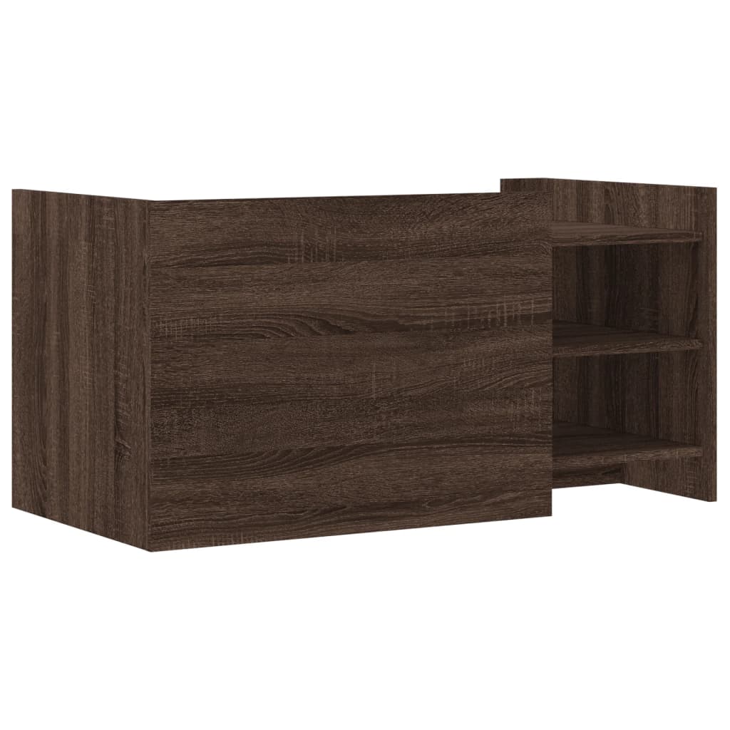 Tavolino Salotto Rovere Marrone 100x50x50 cm Legno Multistrato