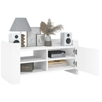 Mobile Porta TV Bianco 80x35x40 cm in Legno Multistrato