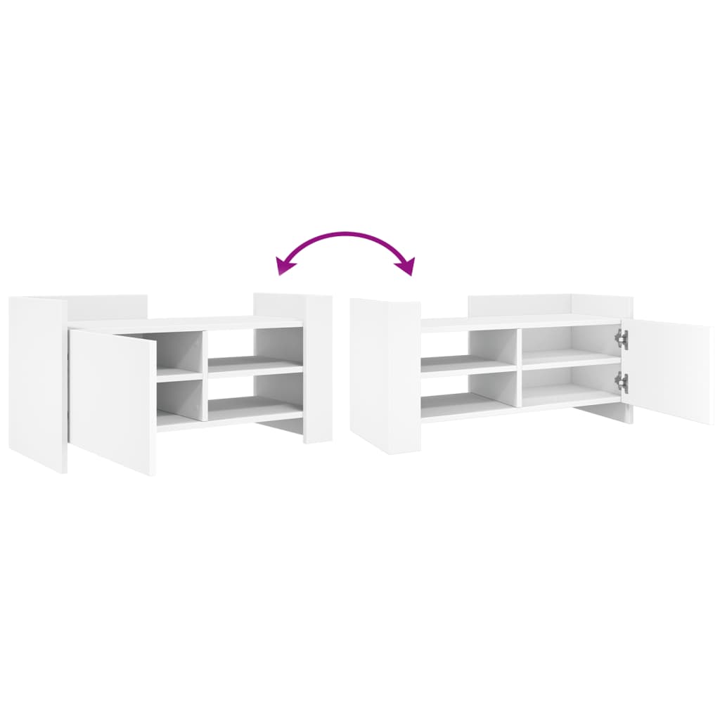 Mobile Porta TV Bianco 80x35x40 cm in Legno Multistrato