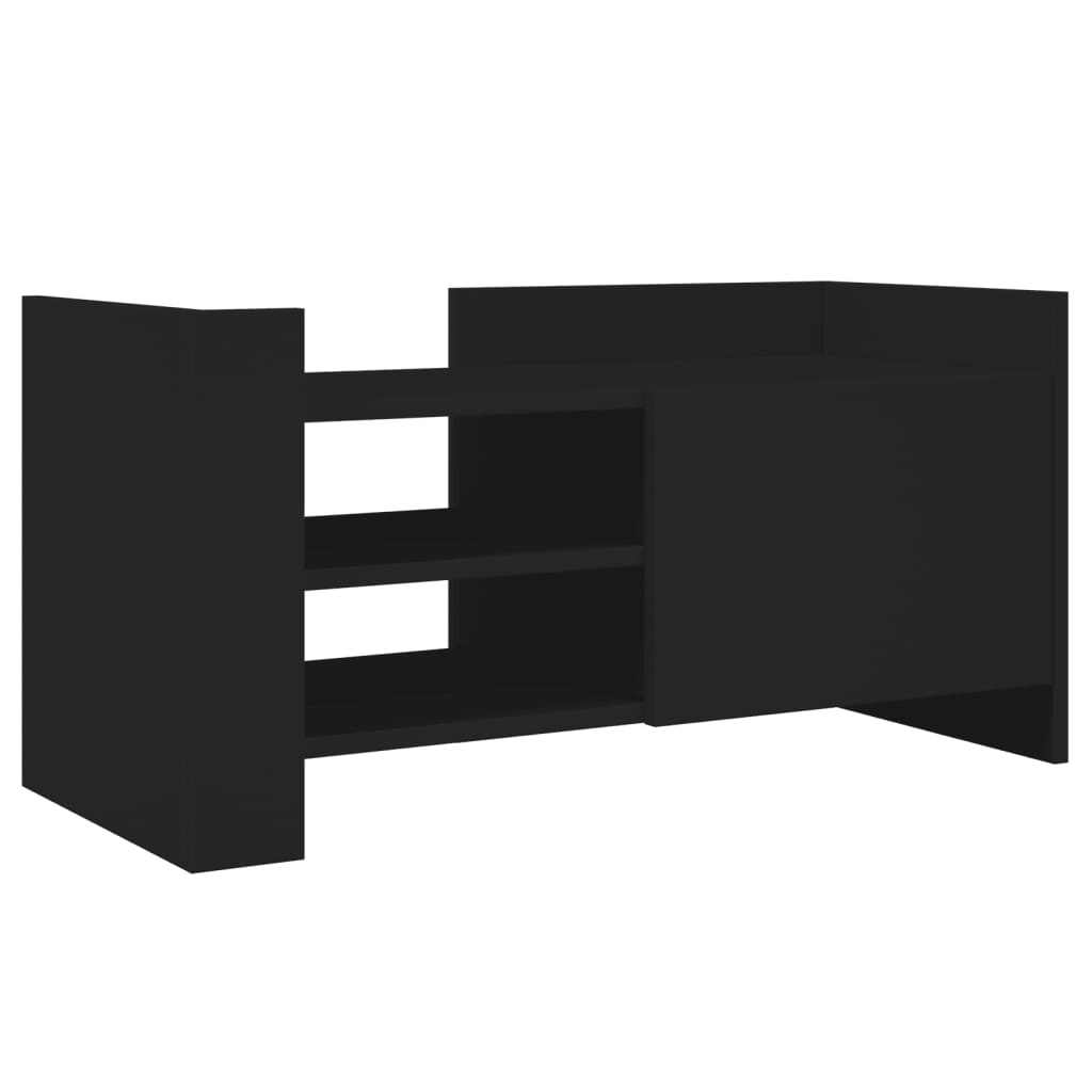 Mobile Porta TV Nero 80x35x40 cm in Legno Multistrato