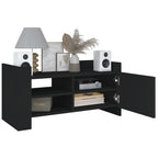 Mobile Porta TV Nero 80x35x40 cm in Legno Multistrato
