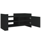 Mobile Porta TV Nero 80x35x40 cm in Legno Multistrato