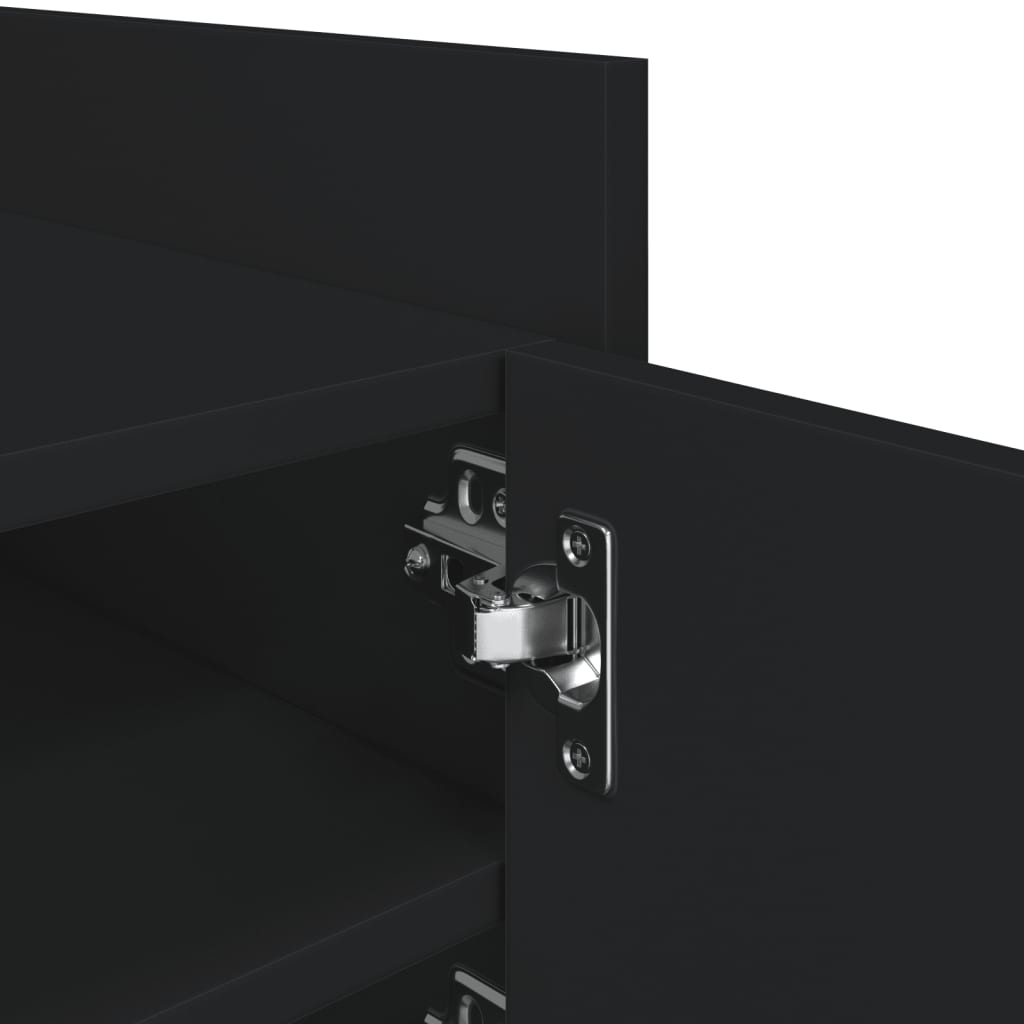 Mobile Porta TV Nero 80x35x40 cm in Legno Multistrato