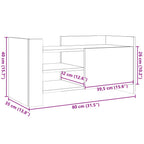 Mobile Porta TV Nero 80x35x40 cm in Legno Multistrato