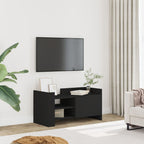 Mobile Porta TV Nero 80x35x40 cm in Legno Multistrato
