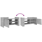 Mobile per TV Grigio Cemento 80x35x40 cm Legno Multistrato
