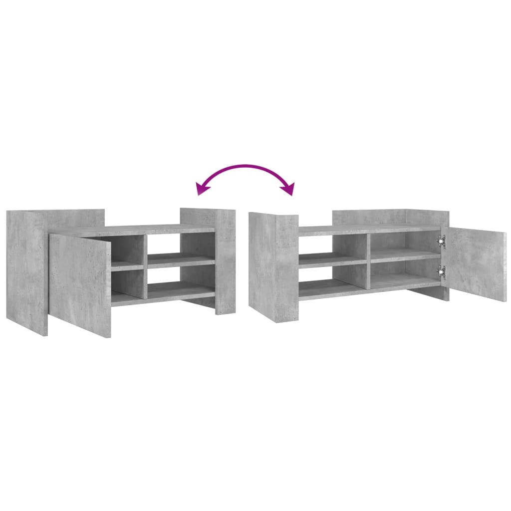 Mobile per TV Grigio Cemento 80x35x40 cm Legno Multistrato