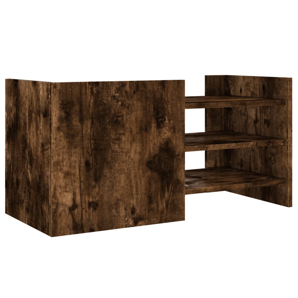 Mobile Porta TV Rovere Fumo 80x35x40 cm in Legno Multistrato