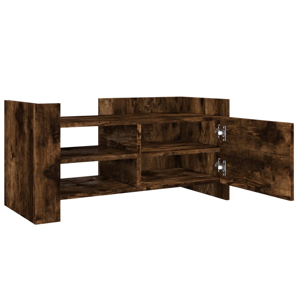 Mobile Porta TV Rovere Fumo 80x35x40 cm in Legno Multistrato