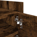 Mobile Porta TV Rovere Fumo 80x35x40 cm in Legno Multistrato