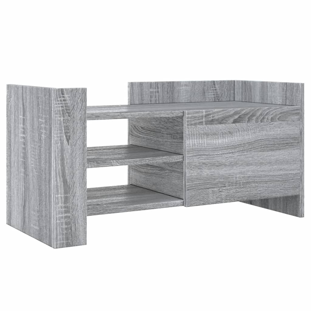 Mobile Porta TV Grigio Sonoma 80x35x40 cm in Legno Multistrato
