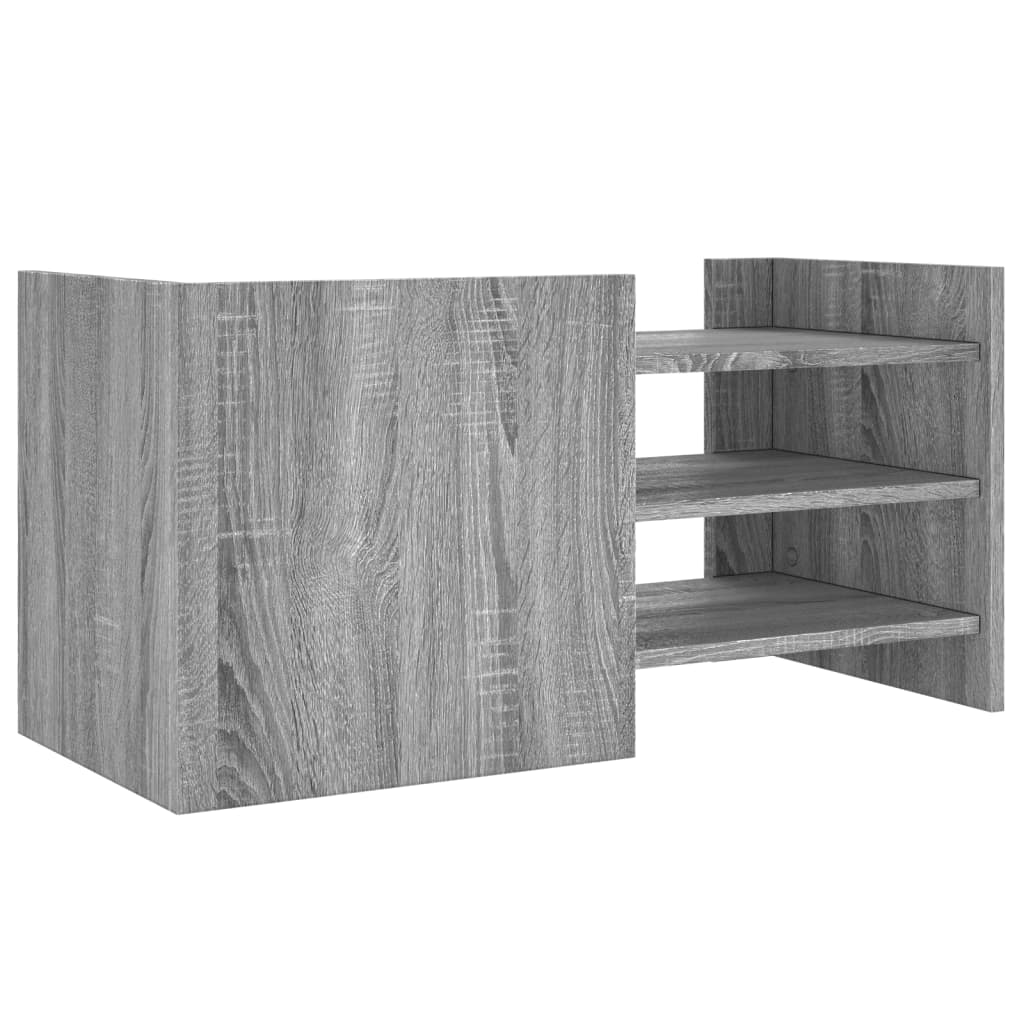 Mobile Porta TV Grigio Sonoma 80x35x40 cm in Legno Multistrato