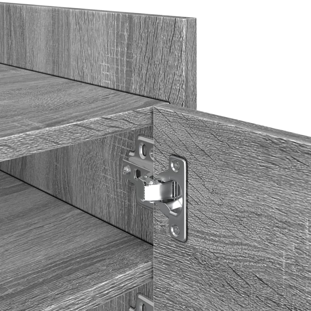 Mobile Porta TV Grigio Sonoma 80x35x40 cm in Legno Multistrato