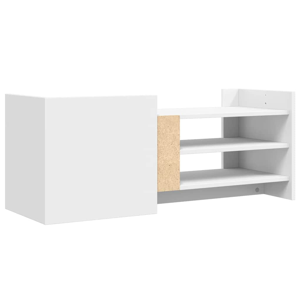 Mobile Porta TV Bianco 100x35x40 cm in Legno Multistrato