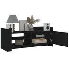 Mobile Porta TV Nero 100x35x40 cm in Legno Multistrato