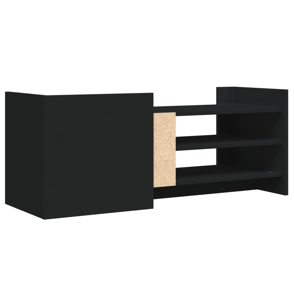 Mobile Porta TV Nero 100x35x40 cm in Legno Multistrato