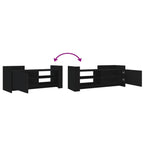Mobile Porta TV Nero 100x35x40 cm in Legno Multistrato