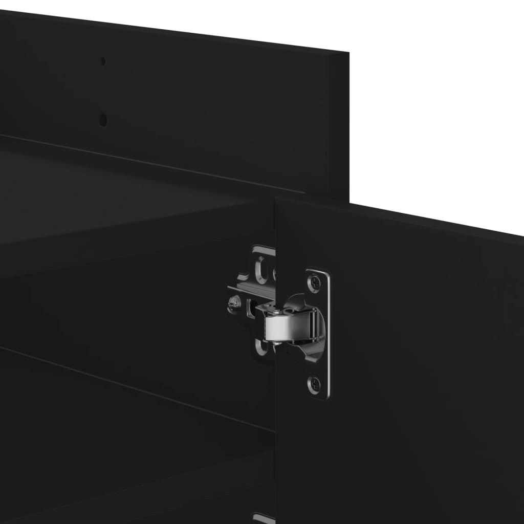 Mobile Porta TV Nero 100x35x40 cm in Legno Multistrato
