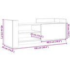Mobile per TV Rovere Sonoma 100x35x40 cm Legno Multistrato