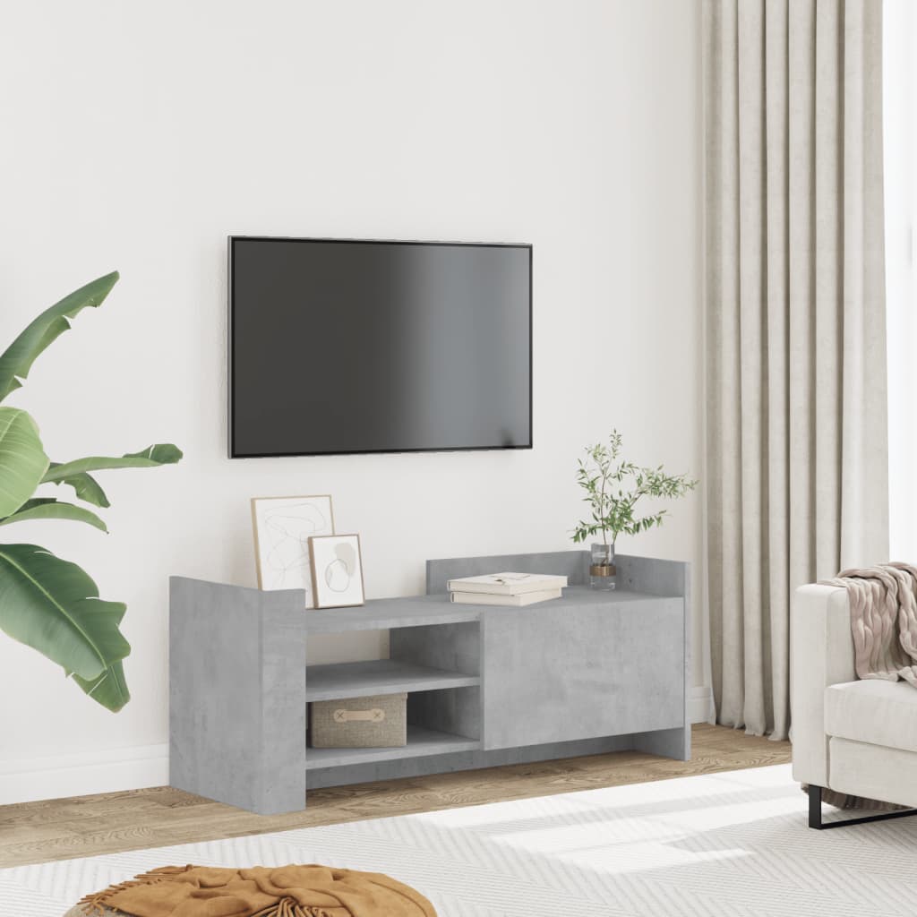 Mobile per TV Grigio Cemento 100x35x40 cm Legno Multistrato
