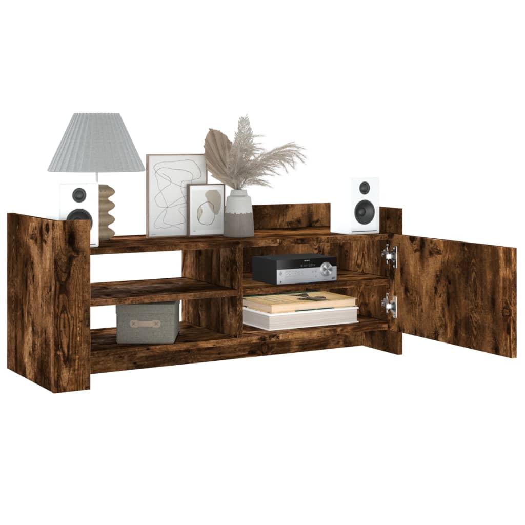 Mobile TV Rovere Fumo 100x35x40 cm in Legno Multistrato