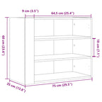 Armadietto a Muro Rovere Sonoma 75x35x60 cm in Truciolato