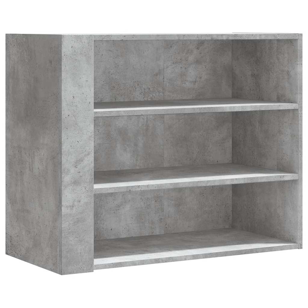 Armadietto a Muro Grigio Cemento 75x35x60 cm in Truciolato