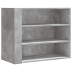Armadietto a Muro Grigio Cemento 75x35x60 cm in Truciolato