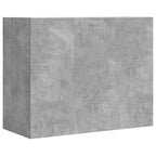 Armadietto a Muro Grigio Cemento 75x35x60 cm in Truciolato