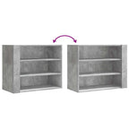 Armadietto a Muro Grigio Cemento 75x35x60 cm in Truciolato