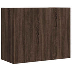 Armadietto a Muro Rovere Marrone 75x35x60 cm in Truciolato
