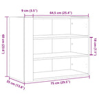 Armadietto a Muro Rovere Marrone 75x35x60 cm in Truciolato
