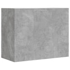 Armadietto a Muro Grigio Cemento 75x35x60 cm in Truciolato