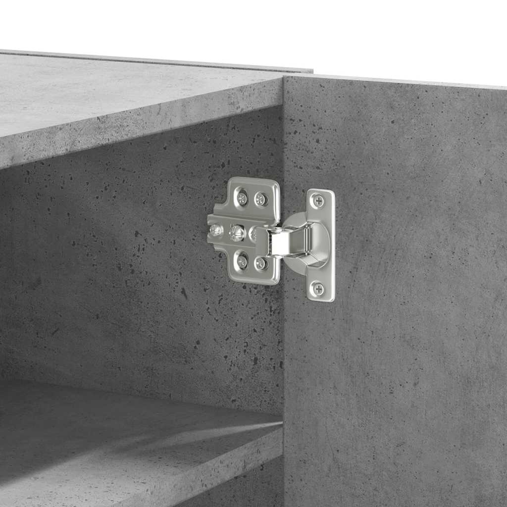 Armadietto a Muro Grigio Cemento 75x35x60 cm in Truciolato